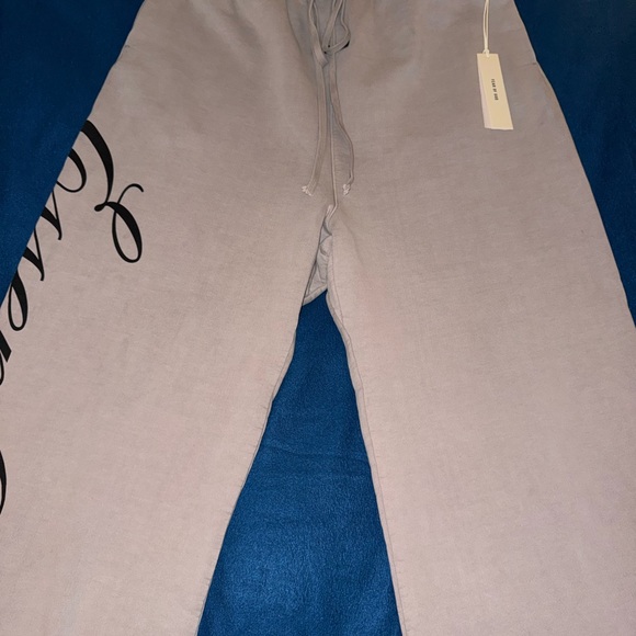 Essentials Wide Leg Grey Sweatpants